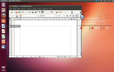 Ubuntu 오피스 화면