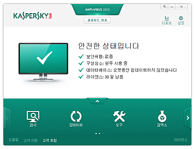 Kaspersky Anti-Virus 실행화면