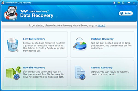 WonderdShare Data Recovery standard-mode