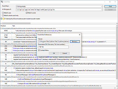FindInFiles 스크린샷3