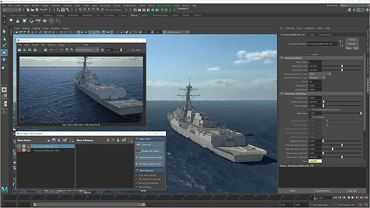 Maya BOSS(Bifrost Ocean Simulation System)