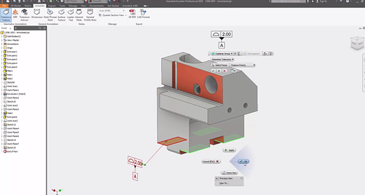 Inventor 2018 모델 기반 정의