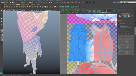 Maya LT Improved modeling and UV tools