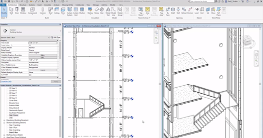 Revit 2018 다층 계단