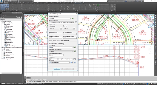 AutoCAD Civil 3D 동적 간격띄우기 종단