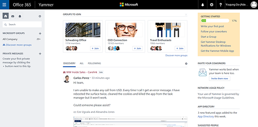 Office 365 Yammer