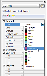 BricsCAD 도면속성이미지