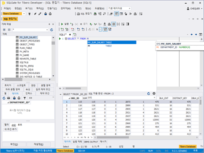 SQLGate for Tibero 자동 완성