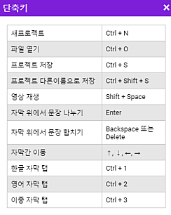 단축키