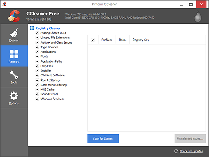 CCleaner 레지스트리