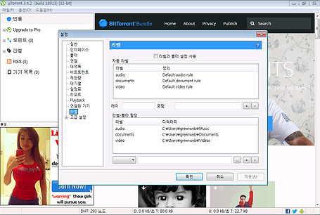 uTorrent 라벨