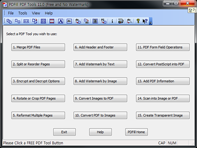 PDFill PDF Tools 실행화면